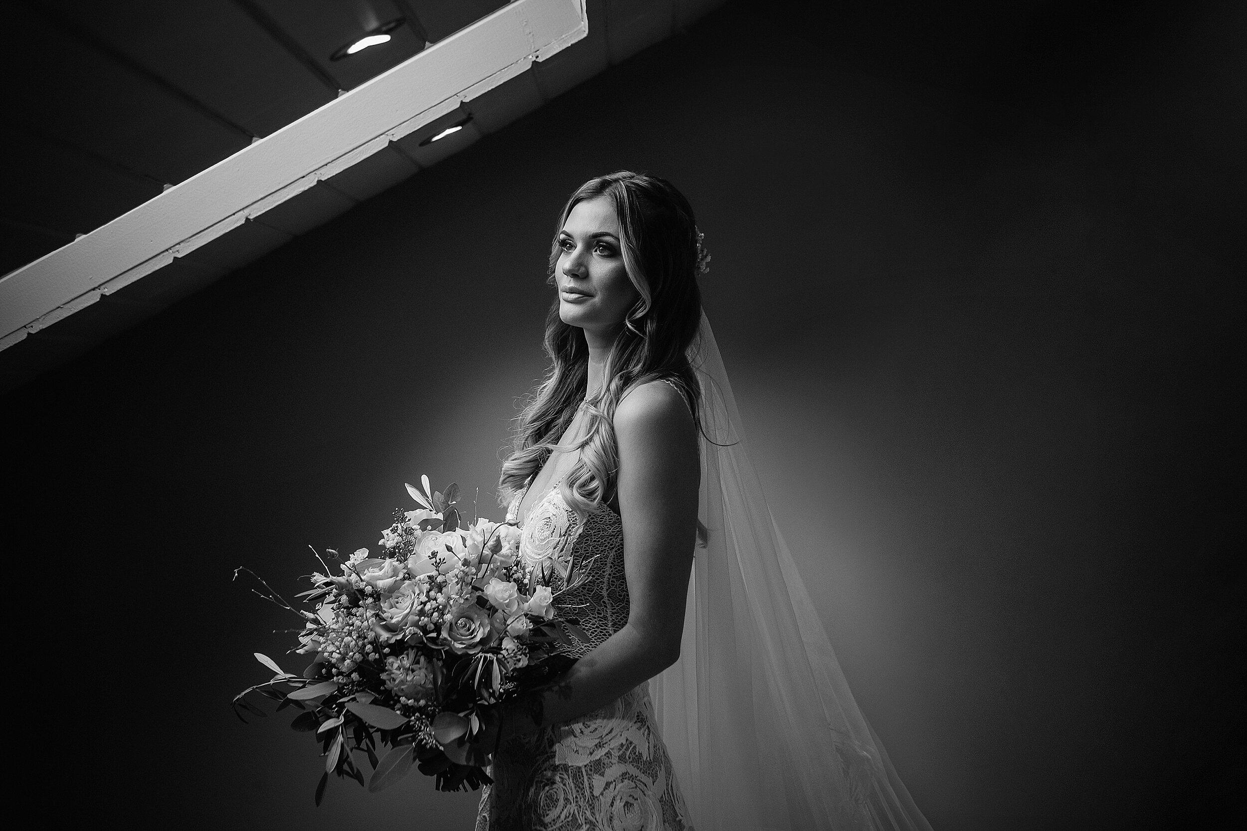 Wedding Photography at the Yorkshire Wedding Barn - bride in natural light